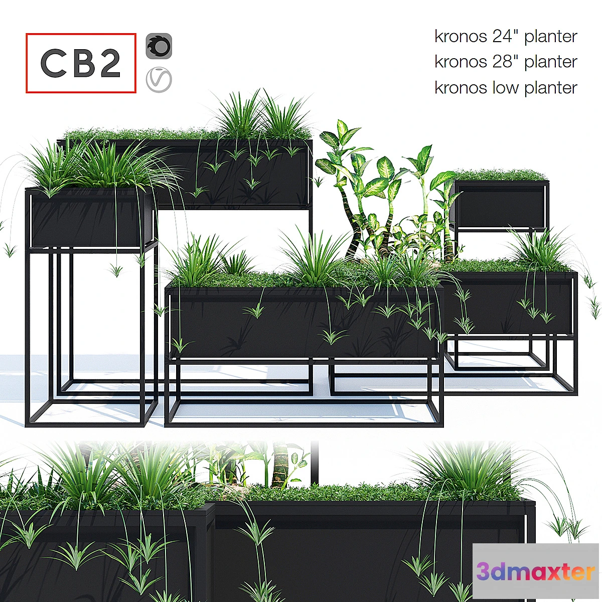 1469992 - Kronos planters 3D Max