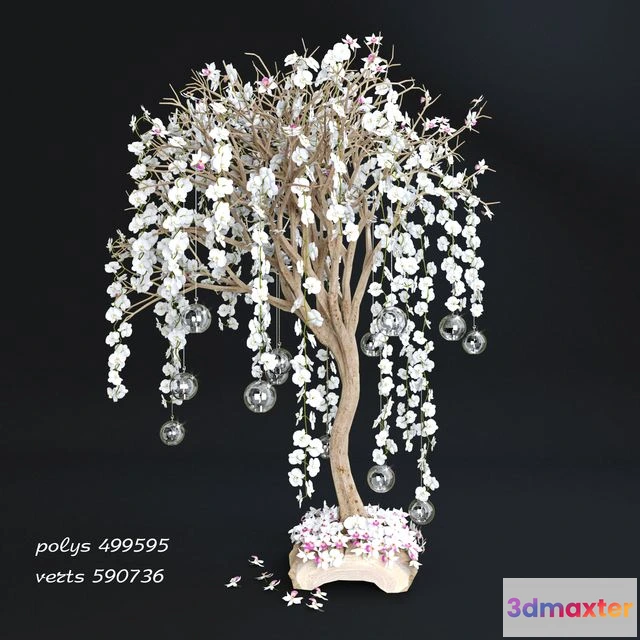 1539577 - A tree with orchids vol # 2 3D Max