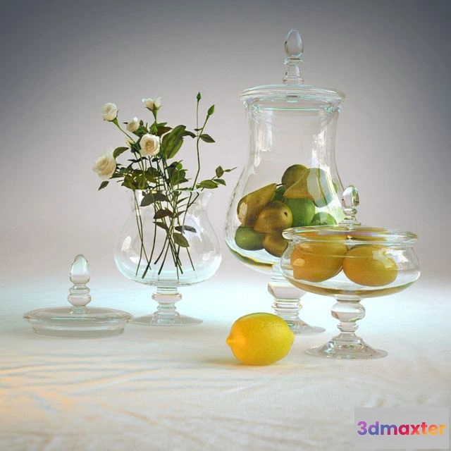 1563203 - Decorative vase with fruit 3D Max