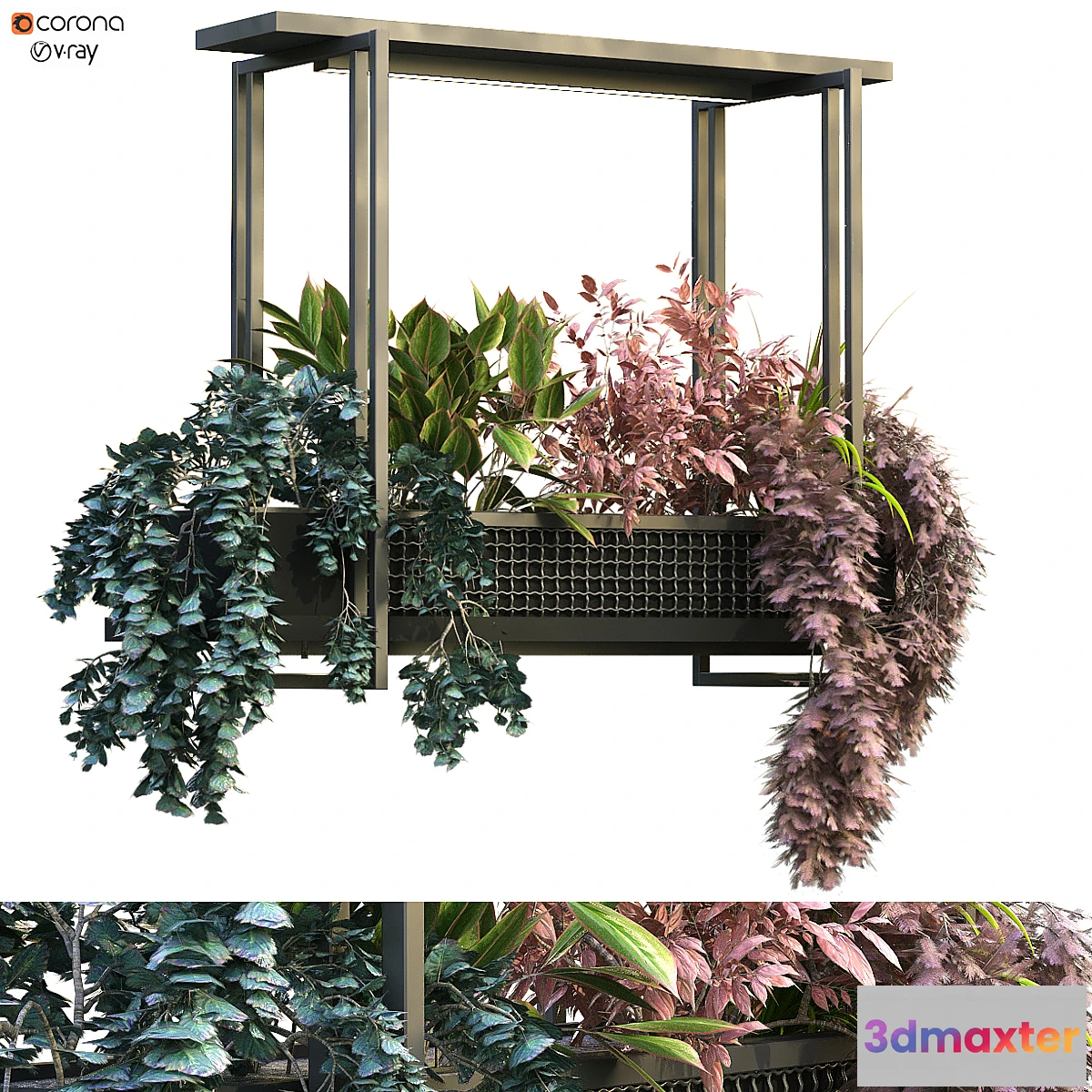 687624 - indoor metal plant box set 196