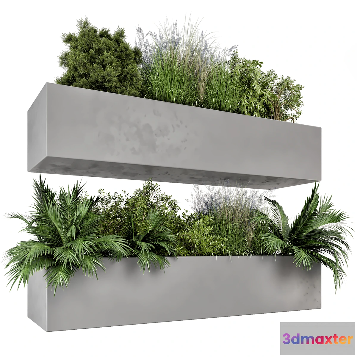 777935 - Hanging Plants Set in Gray Pot - Set 717