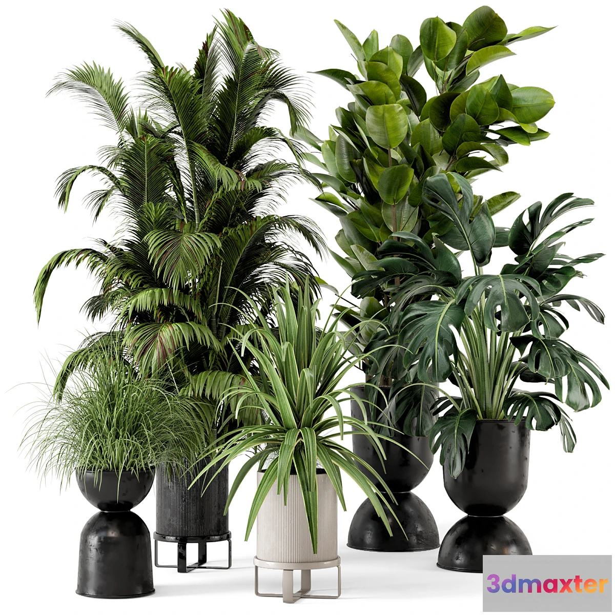 778051 - Indoor Plants in Ferm Living Bau Pot Large - Set 220