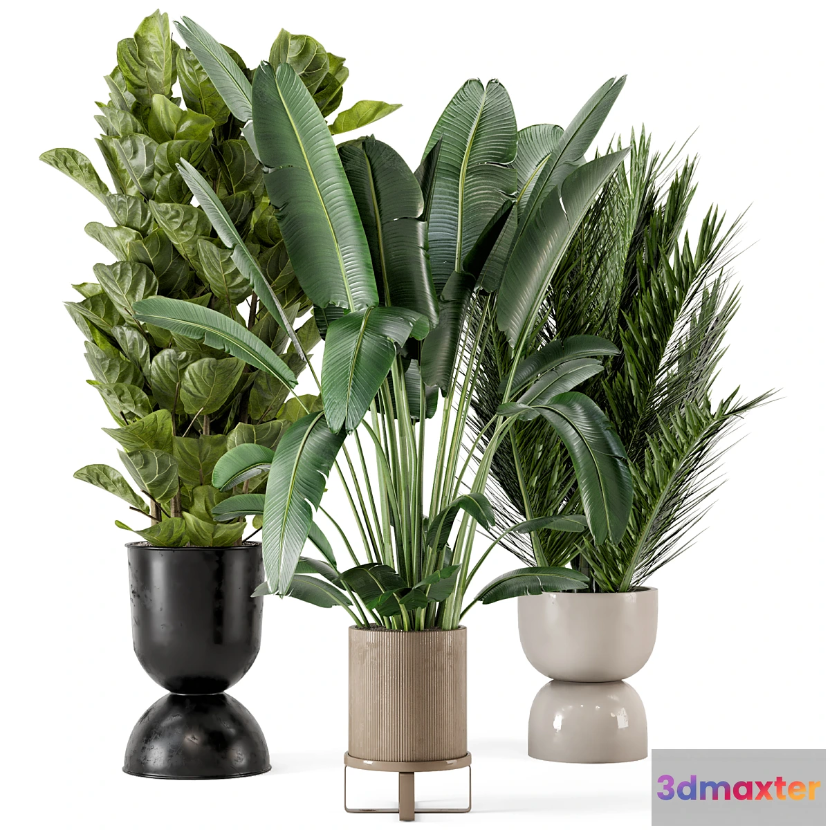 856601 - Indoor Plants in Ferm Living Bau Pot Large - Set 273 - No.5