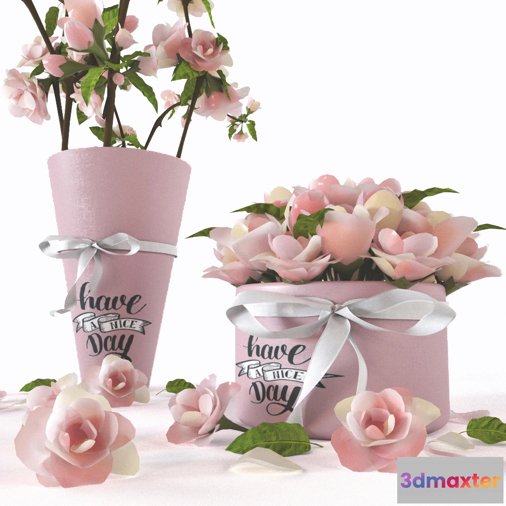 1605322 - decoration - Rose flowers set 07 3D Max