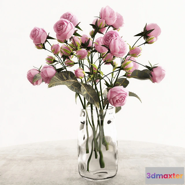 1605328 - decoration - Roses bouquet in a vase 03 3D Max