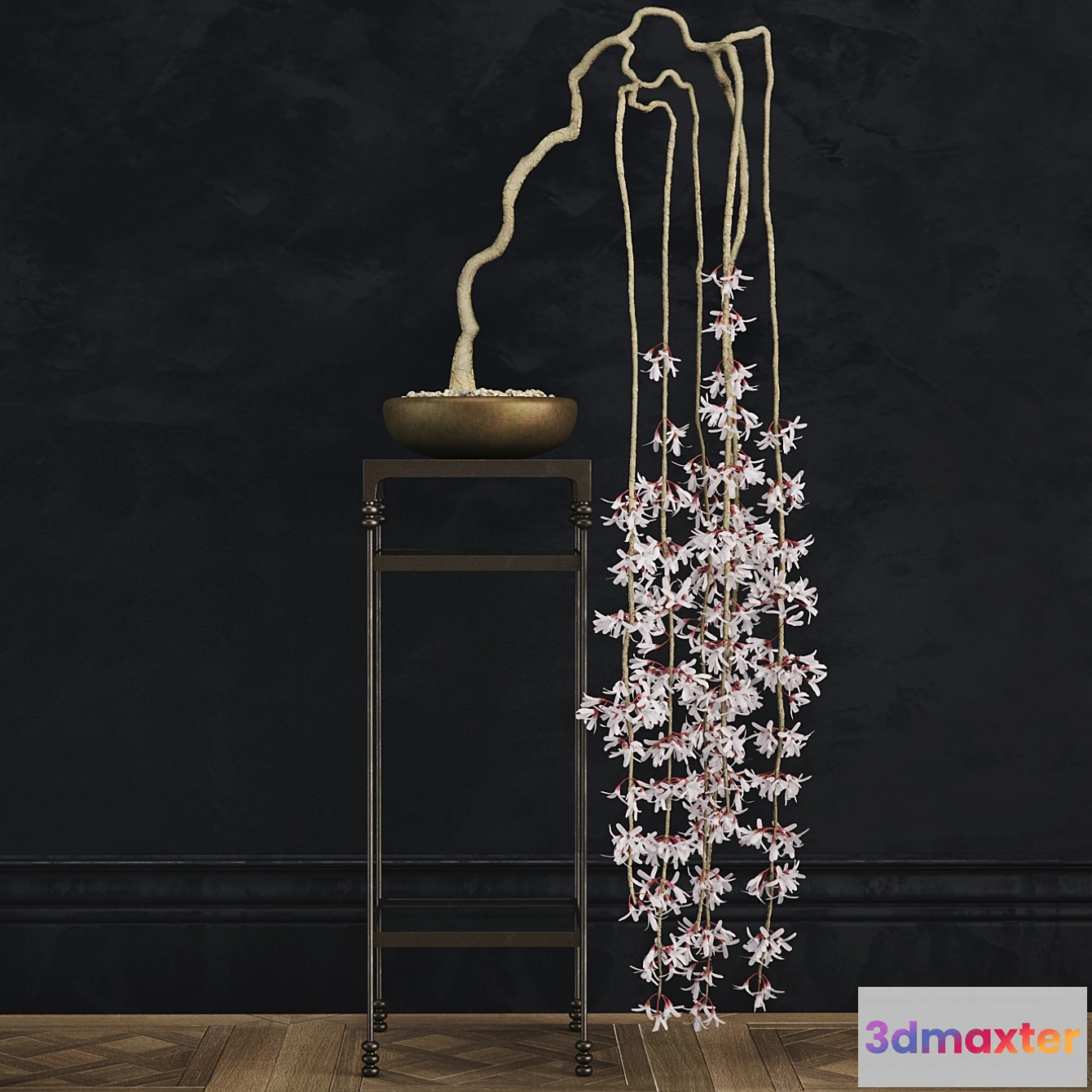 1605590 - decoration - Set of decor with flower 08 3D Max