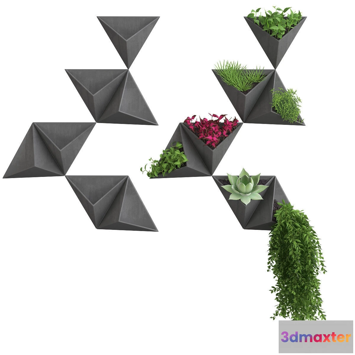 1606194 - decoration - Wall flowers 3 3D Max