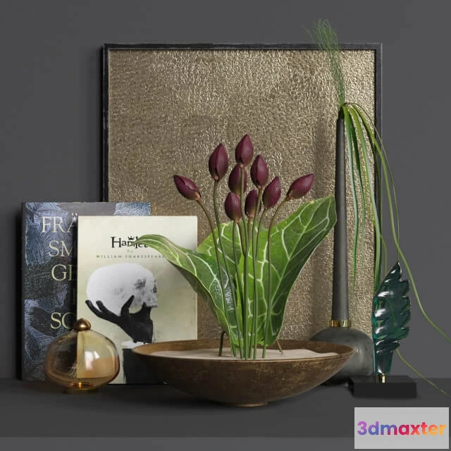 1606320 - decoration - Flower tulips decor set 3D Max