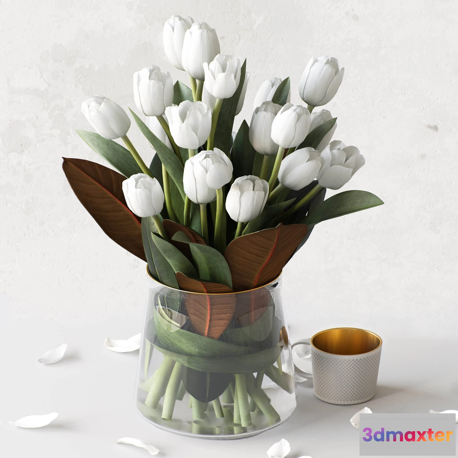 1606364 - decoration - Tulips in a vase 3D Max