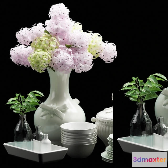 1606520 - decoration - Decorative set with flowers 3D Max