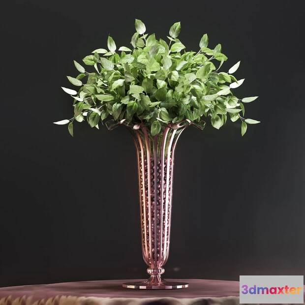 1606522 - decoration - Decorative set with flowers  02 3D Max