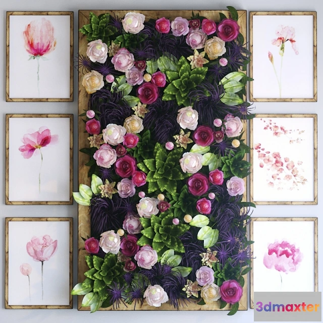 1606930 - decoration - Green wall 3D Max