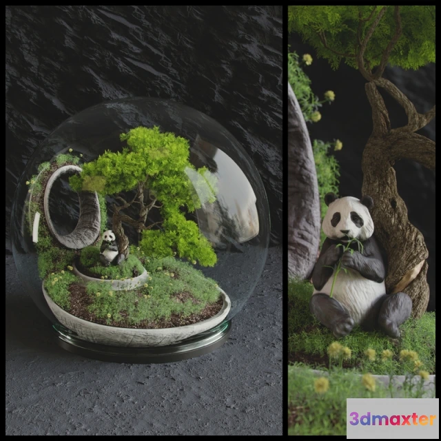 1607132 - decoration - Florarium Bonsai 3D Max