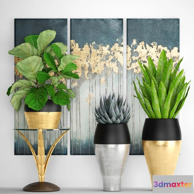 1607326 - decoration - Collection of plants 3D Max