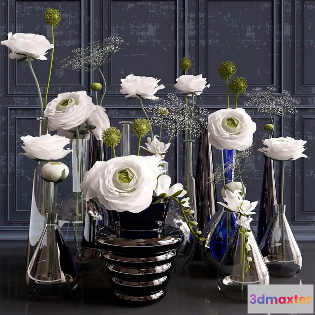 1607556 - decoration - Composition with ranunculus 3D Max