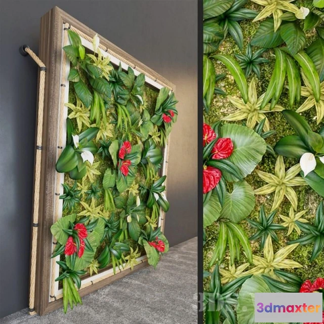 1607594 - decoration - Fytowall with slope 3D Max
