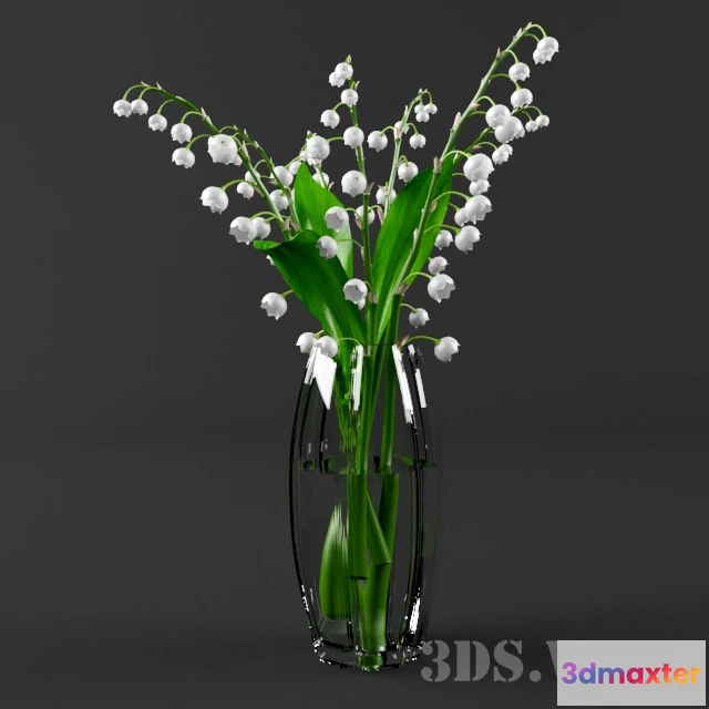 1607986 - decoration - Beautiful flower in a vase 3D Max