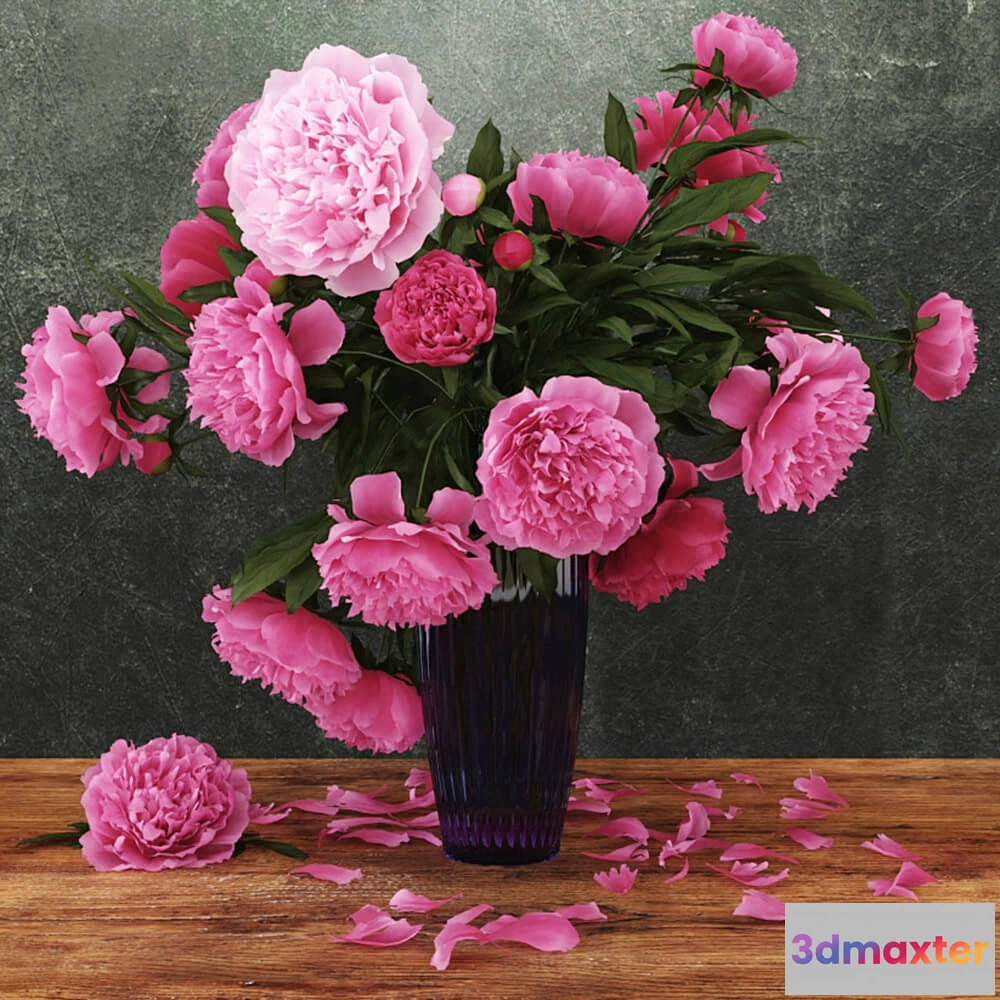 1608084 - decoration - Beautiful pink peonies 3D Max