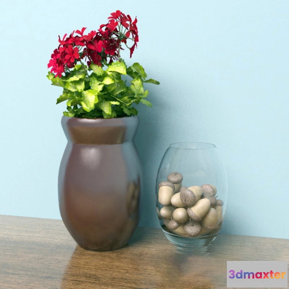 1608214 - decoration - Vases and plants 3D Max