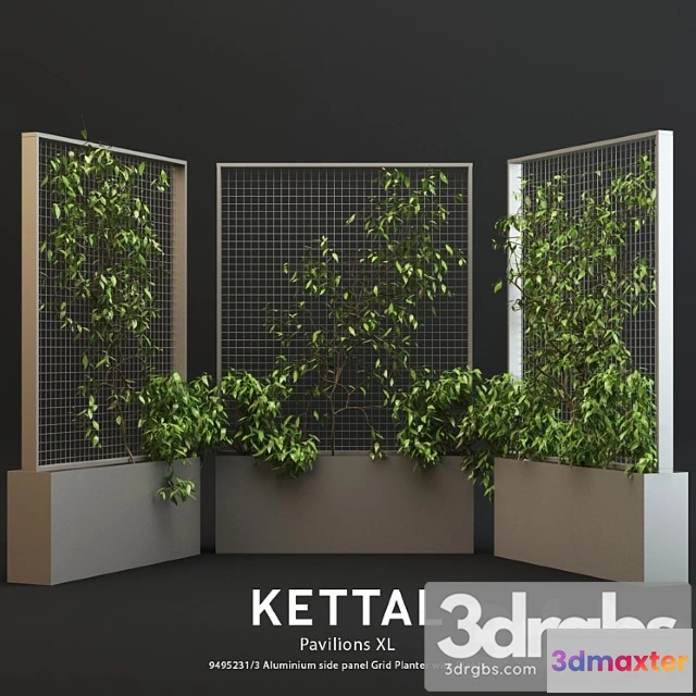 1011184 - Kettal Pavilion XL Planter With Plants