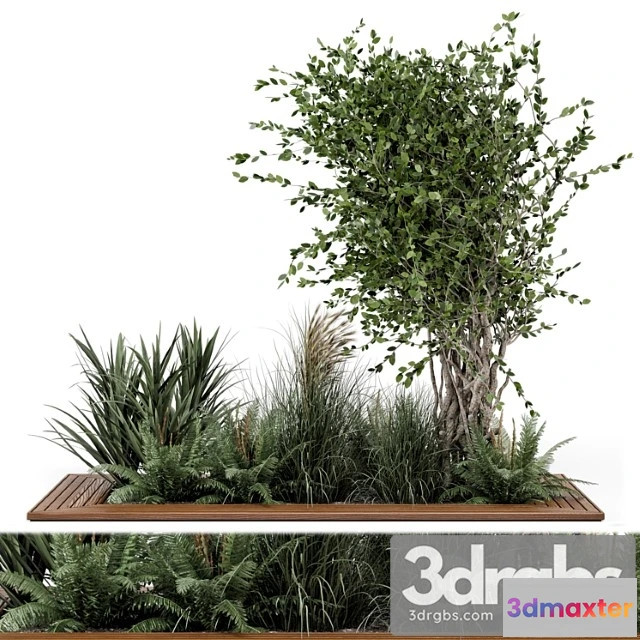 1011224 - Outdoor Garden Set Bush And Tree Garden Set 361