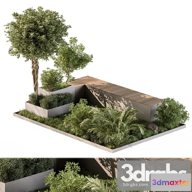 1011454 - Urban Furniture Bench With Plants Set 43