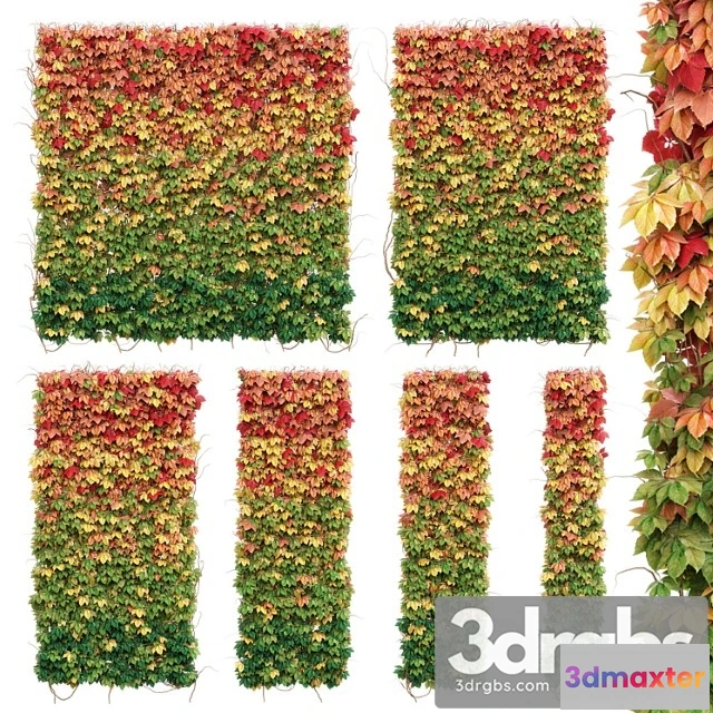 1011468 - Wall From Autumn Leaves Set of 6 Models