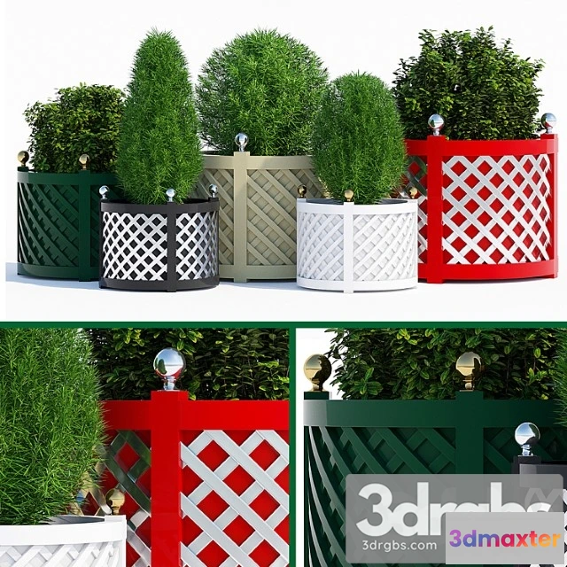 1063920 - Round treillage planters