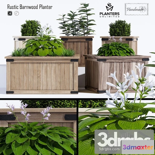 1063928 - Rustic barnwood planter two