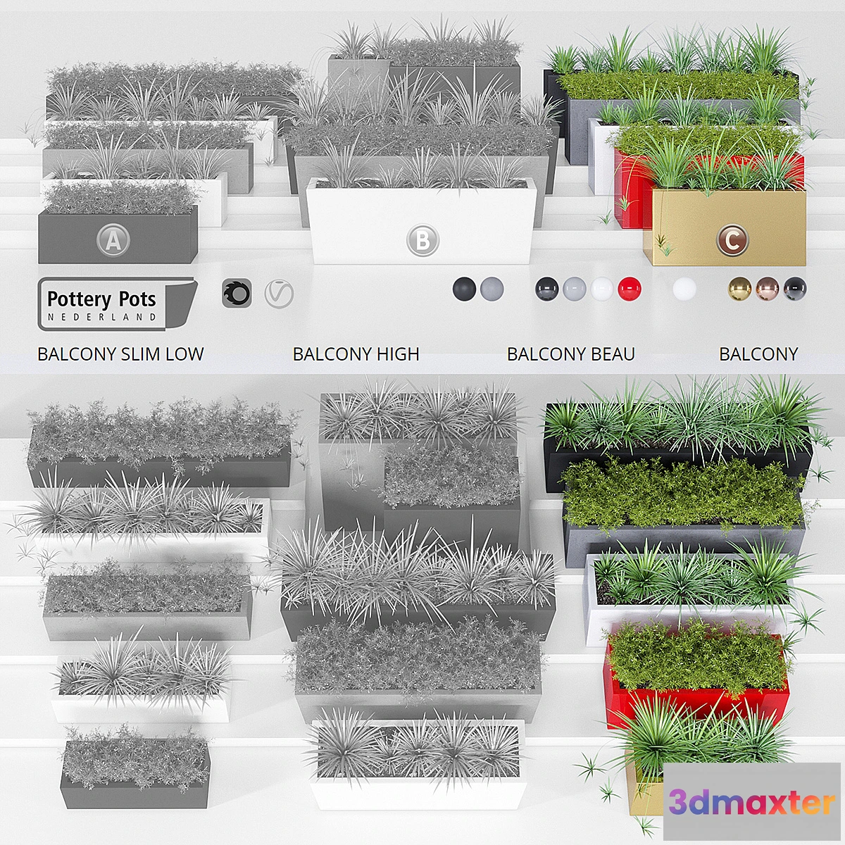 1303406 - Potterypots_seven_c 3D Max