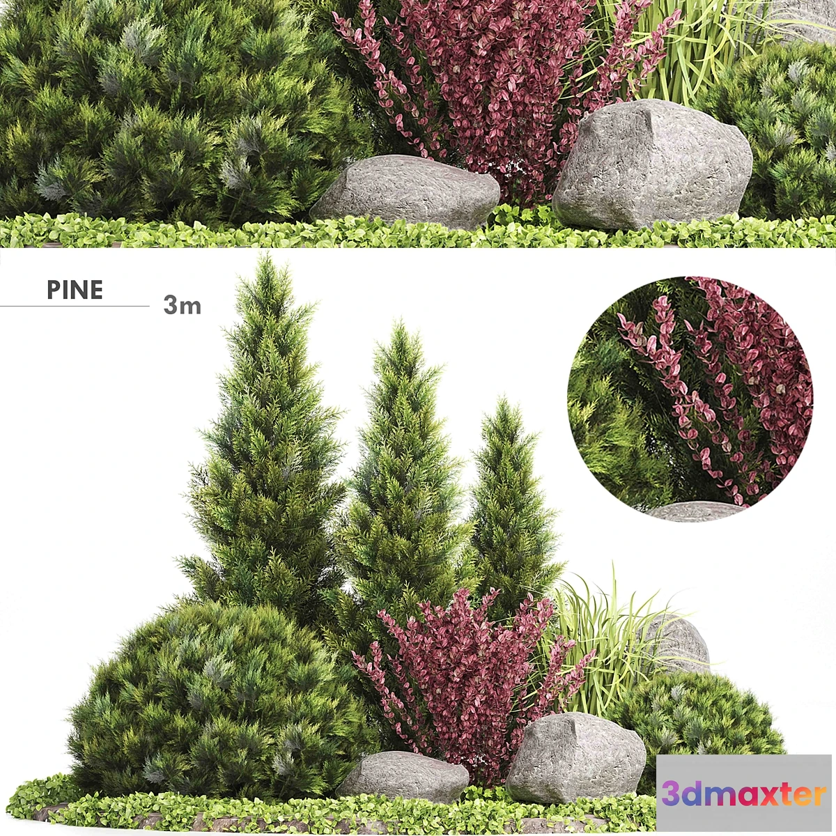 1308604 - Set Plants 223 - Outdoor Garden 3D Max