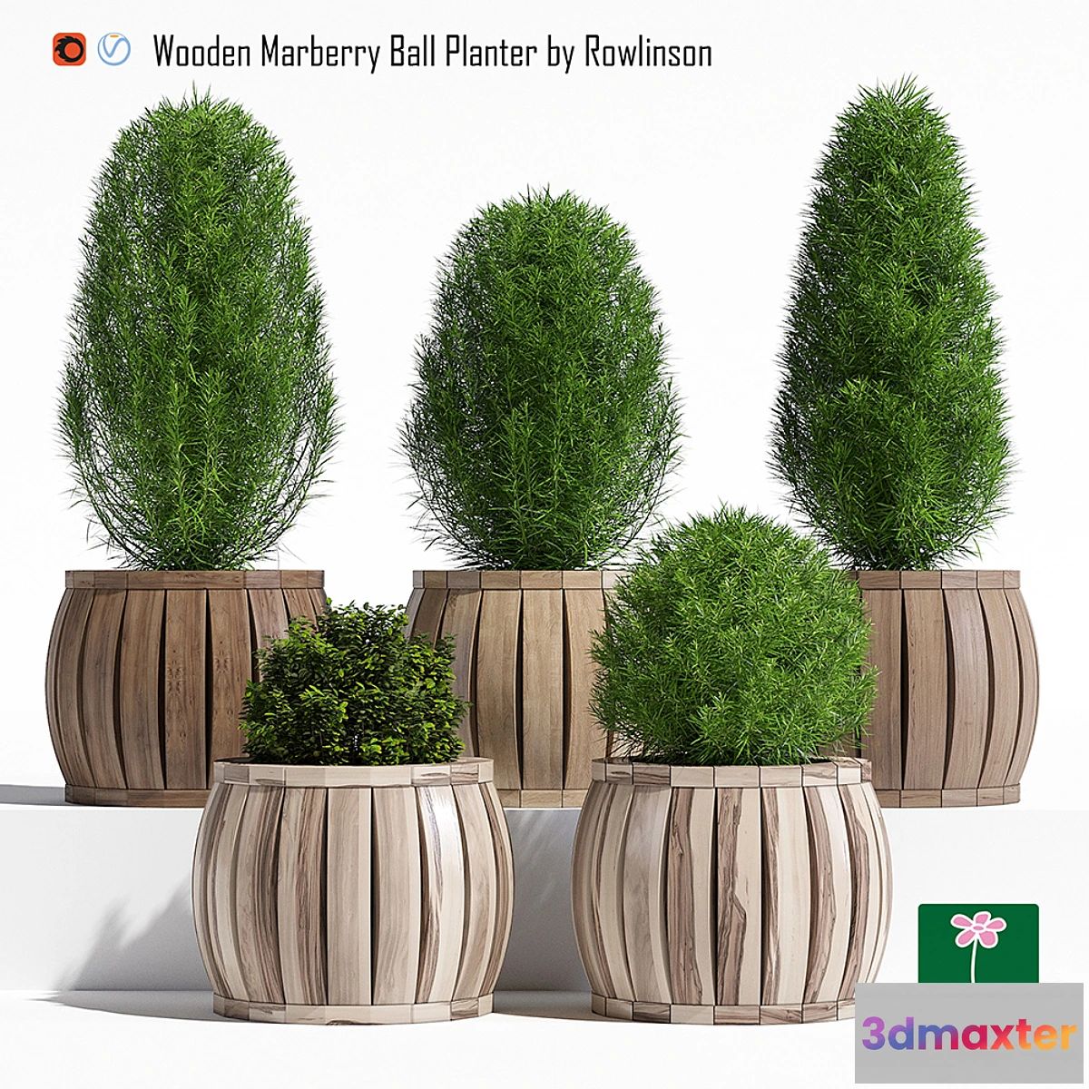 1311386 - Marberry ball planter 3D Max