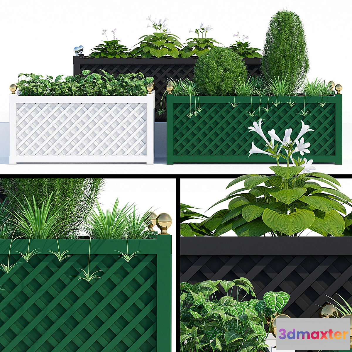 1335158 - Treillage jardinieres 3D Max