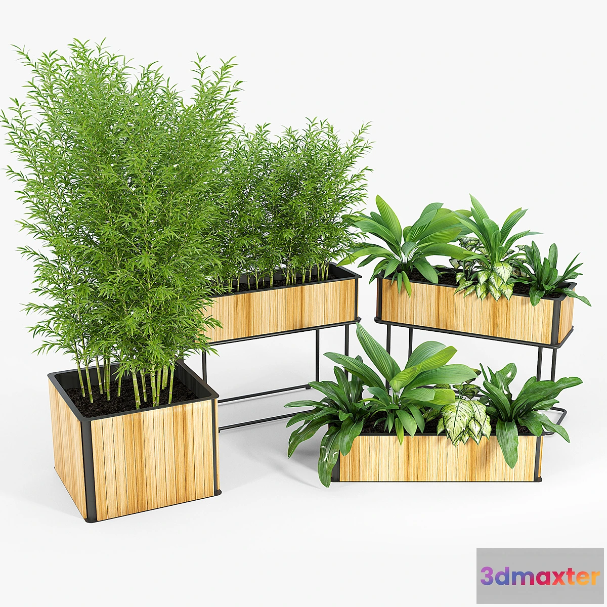 1341411 - Flowerbox Combine Planters 2 3D Max