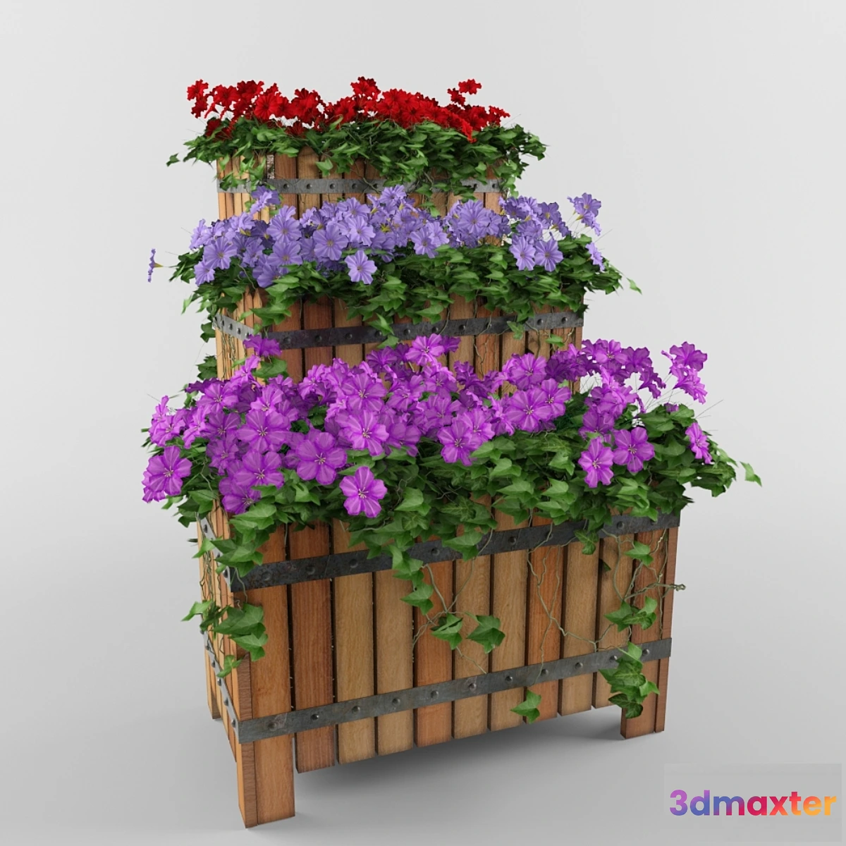 1392610 - Flowers in boxes 3D Max