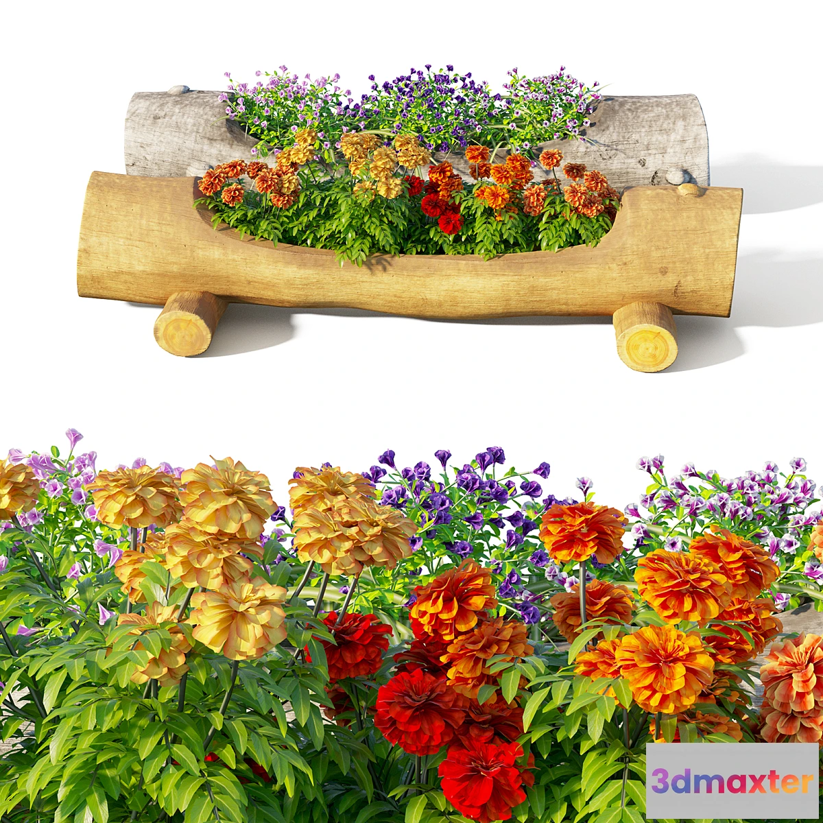 1440588 - Flower bed log 3D Max