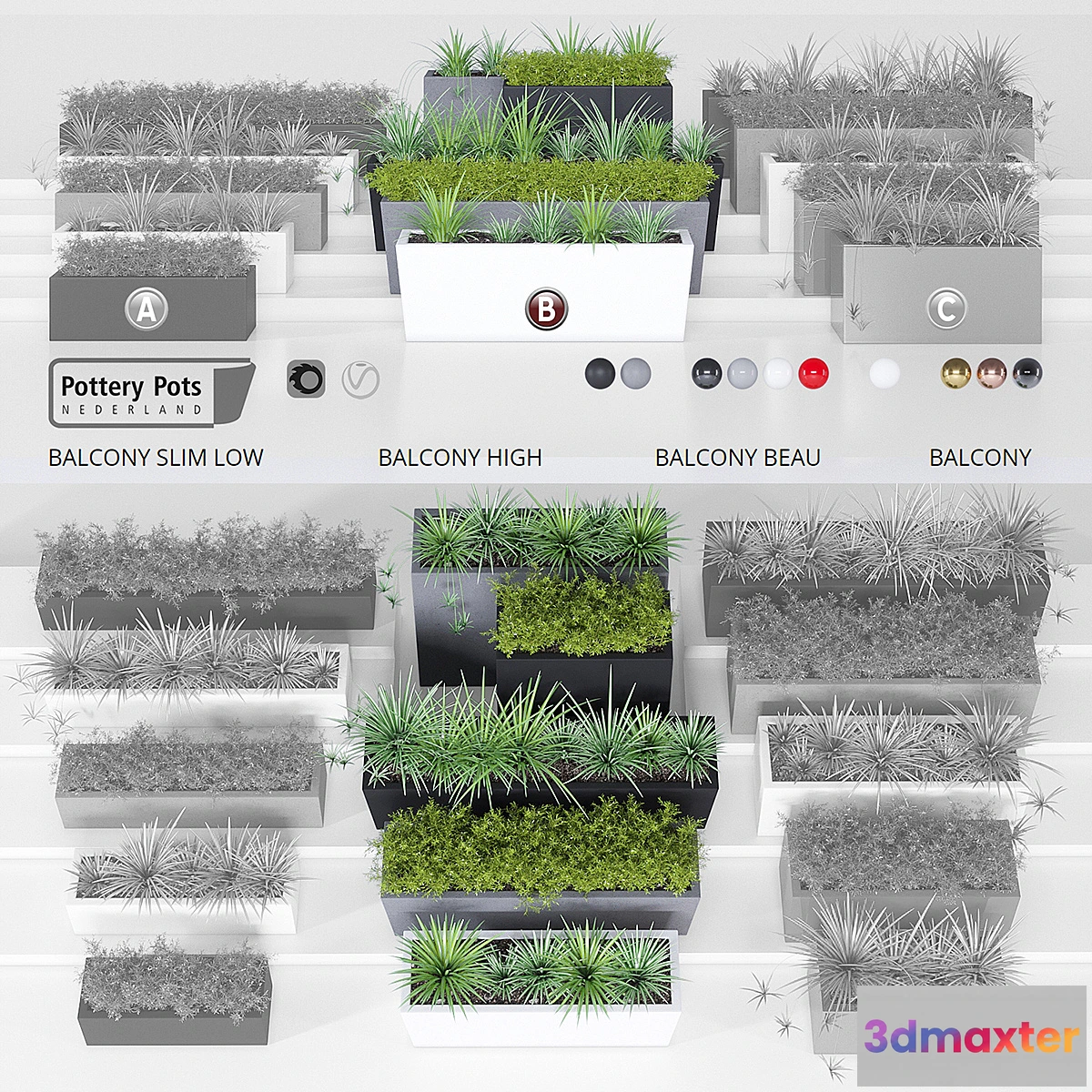 1440650 - Potterypots_seven_b 3D Max