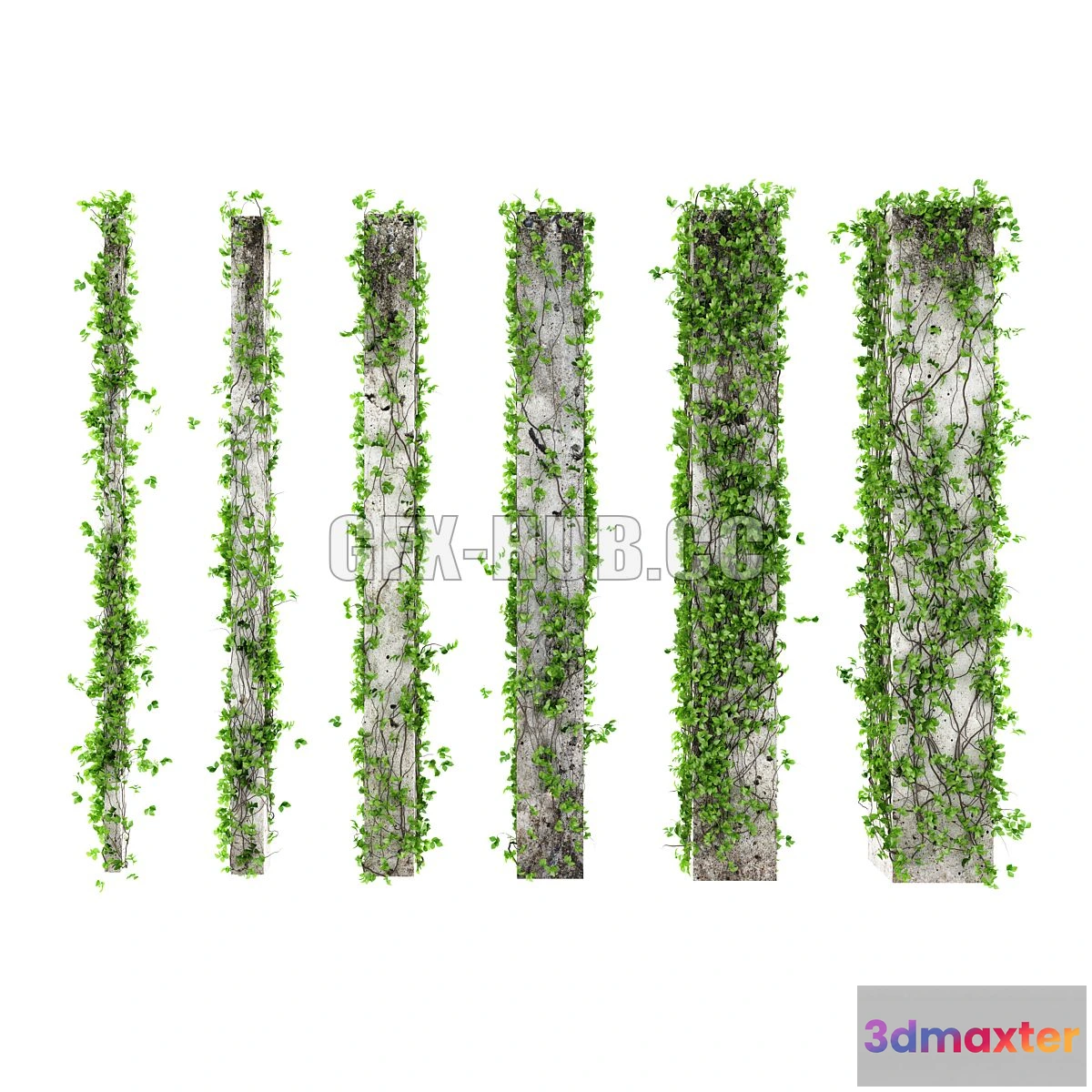 1547757 - Leaves for square columns. 6 sizes 3D Max