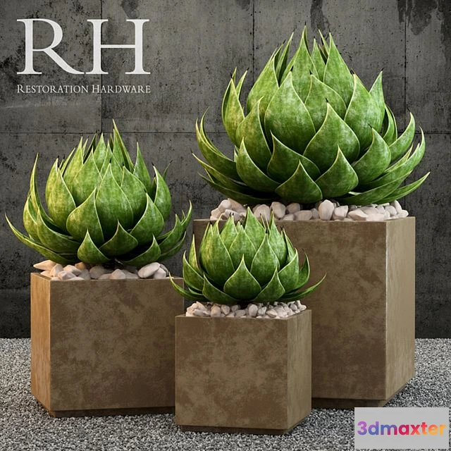 1552335 - Restoration Hardware metera planter 3D Max