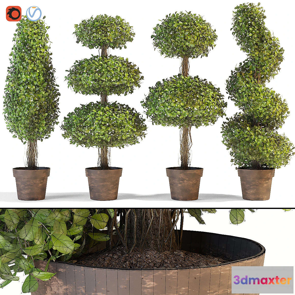 582788 - Set of decorative trees
