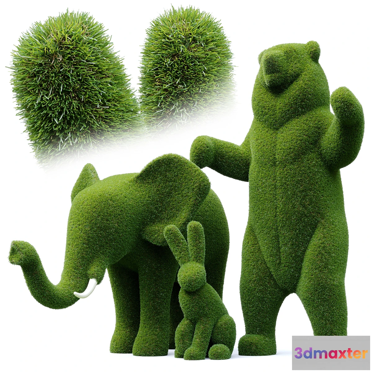 688298 - Topiary “Bacho” Bear Hare and Elephant - No.2