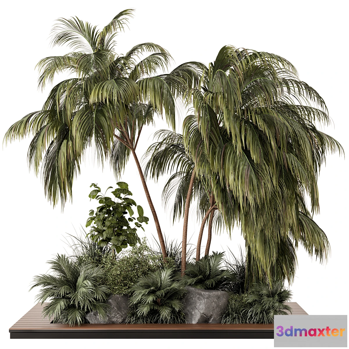 688358 - Outdoor Garden set bush and Tree - Garden Set 649