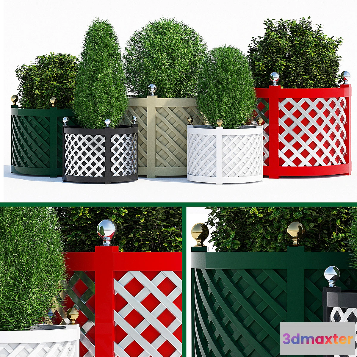 792772 - Round treillage planters - No.2