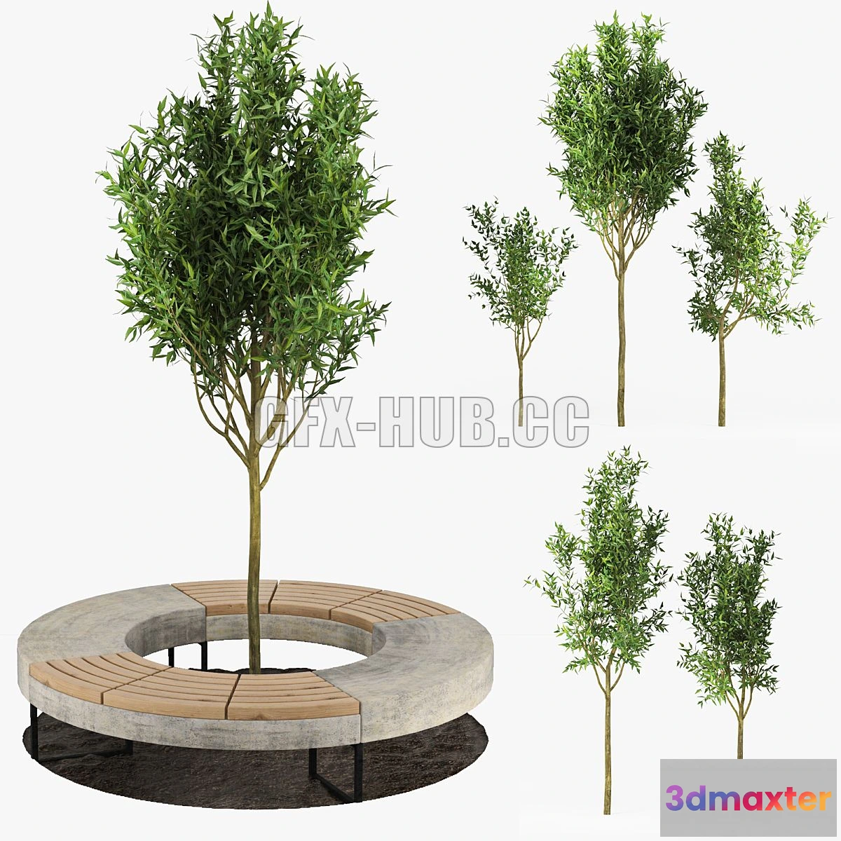 1556743 - Tree Flowerbed 3D Max