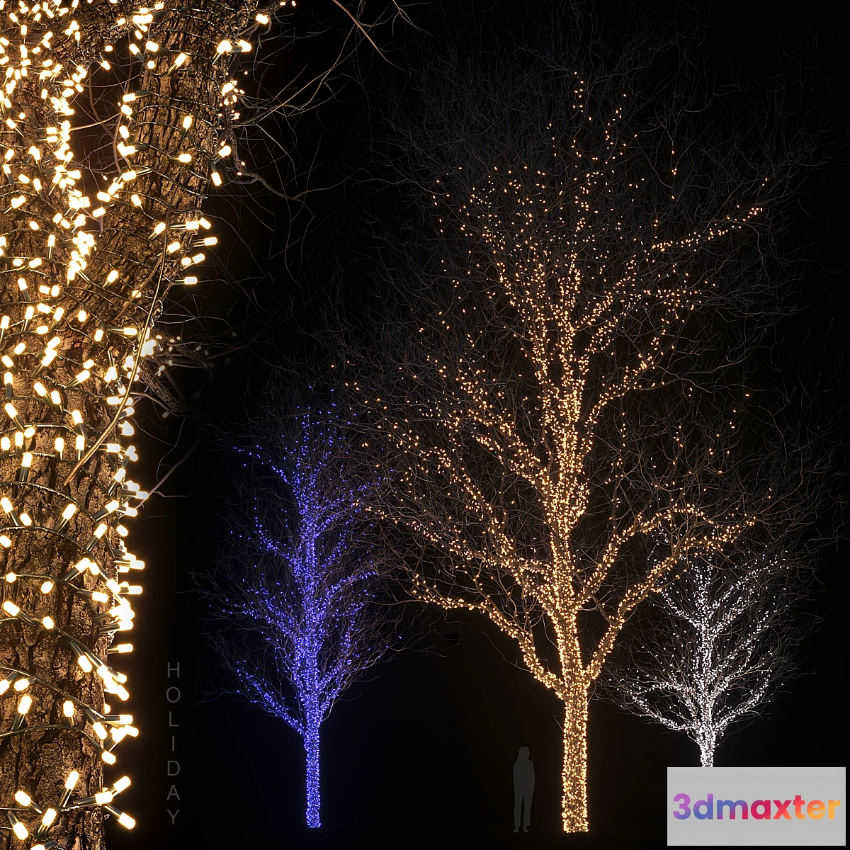 688810 - Holiday glowing trees