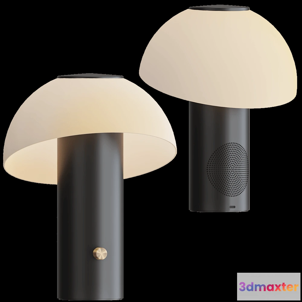 1667454 - Jaune Fabrique - Table lampSpeaker Piccolo 3D Max