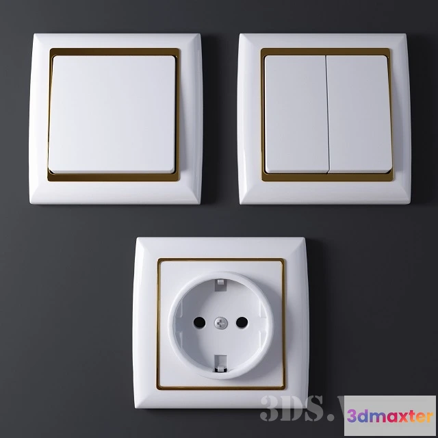 1667736 - technology - Sockets and switches 3D Max