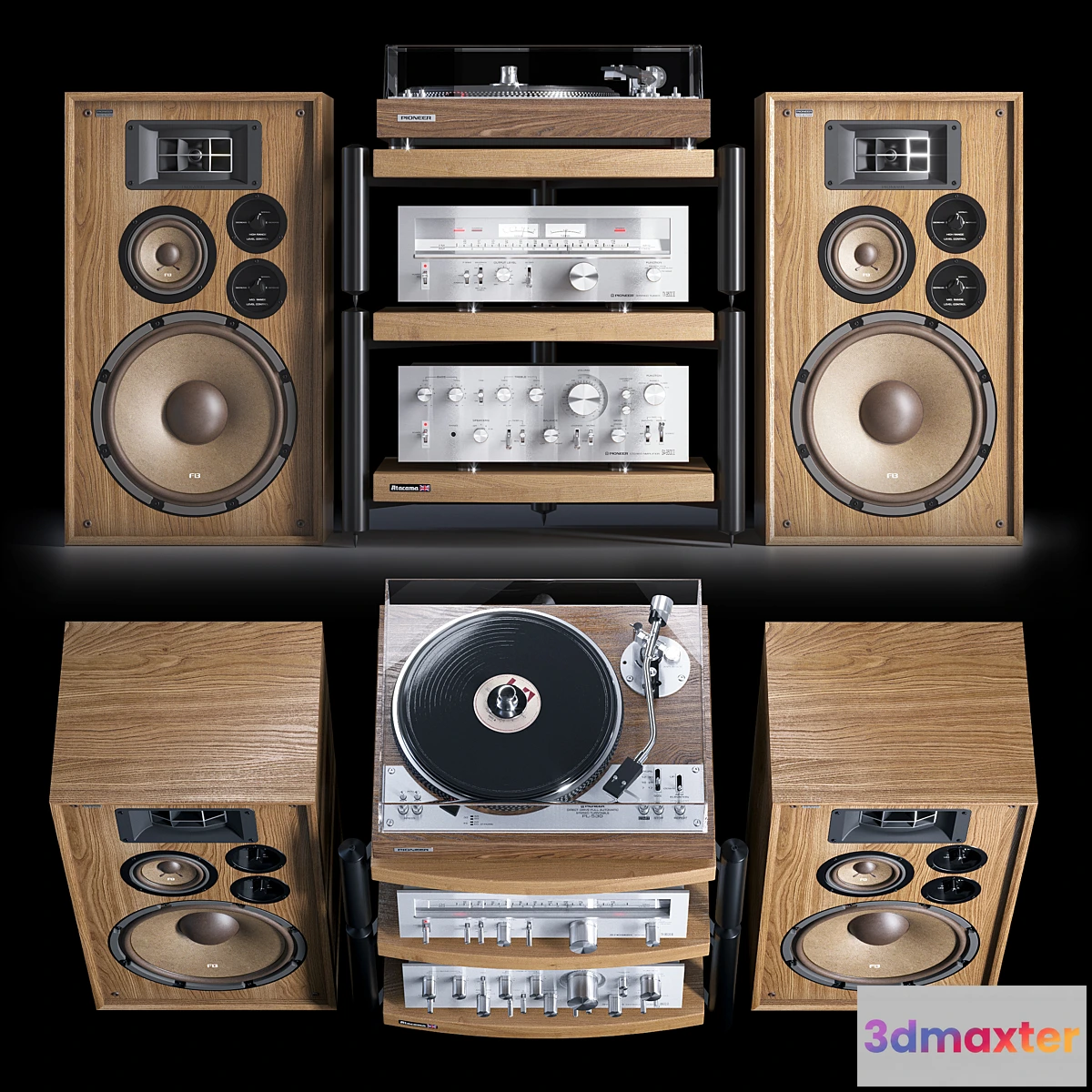 1357109 - Vintage Pioneer Hi-Fi 70x 3D Max