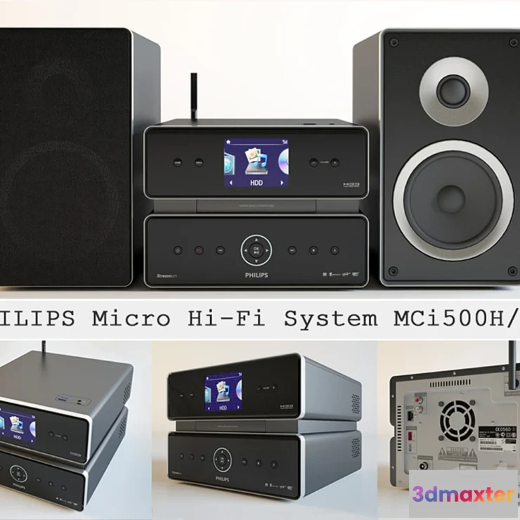 1392086 - Philips Micro Hi-Fi System MCi500H-12 3D Max