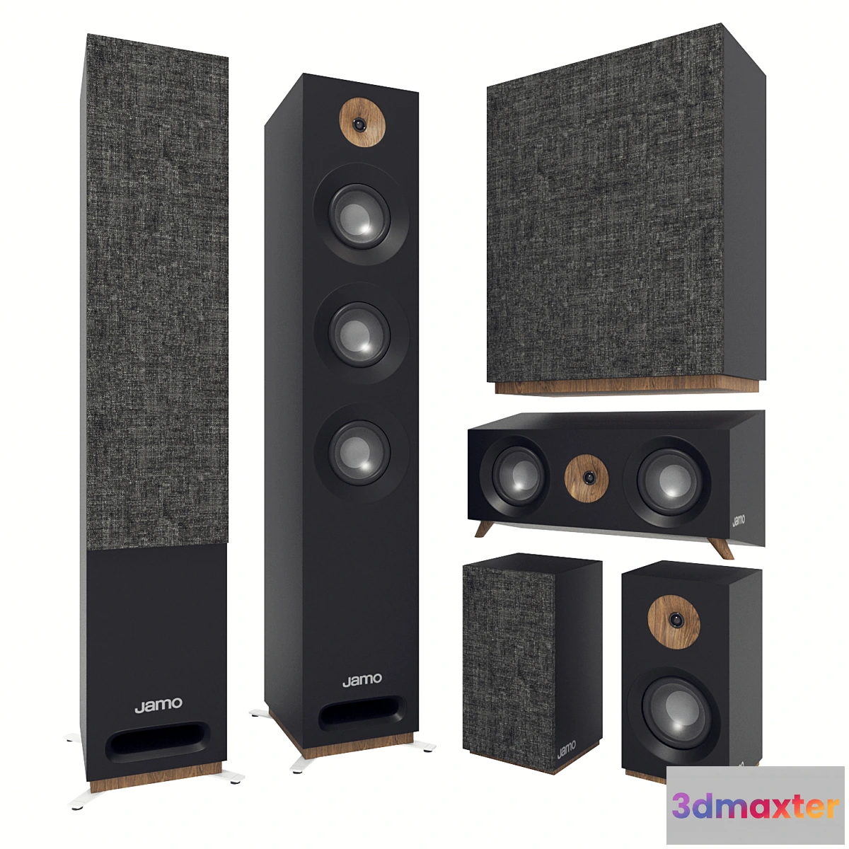 1394154 - 5.1.2 Jamo S 809 HCS Black 3D Max